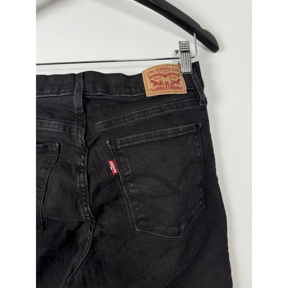 EUC Levi's 511 Slim Tapered Jeans BLACK Mens tag=29x28 Red‎ Tab